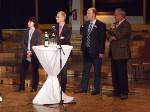 Unterstützer: Claudia Hector (Ford), Prof Heiner Kuhlmann (Uni Bonn), Wilfried Moeller (Fa. Reifenhäuser) und Konrad J.Richter (Berufskolleg) (v.l.)