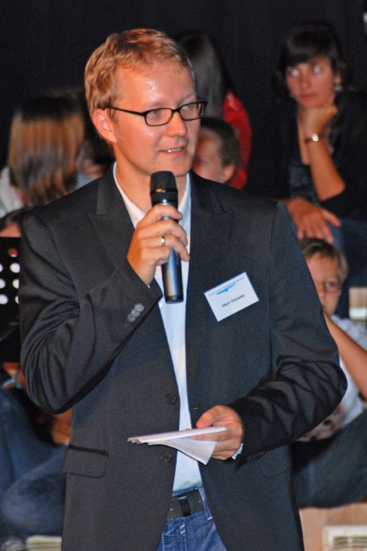 Herr Heiseke als Showmaster.